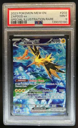 2023 Pokemon SV 151 Zapdos ex #202/165 PSA 9 - Image 1