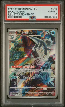 PSA 8 NM-MT Baxcalibur 210/193 Illustration Rare Full Art - Pokemon PAL SV02 - Image 1