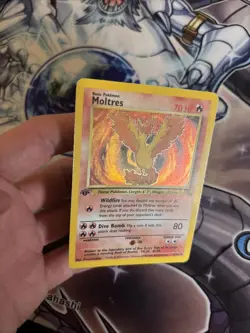 Pokemon Fossil Moltres 1st Edition Holo 12/62 MP (VP) - Image 4
