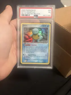 Pokemon EX Delta Species Ditto Squirtle STAMPED Reverse Holo 64/113 - Image 1