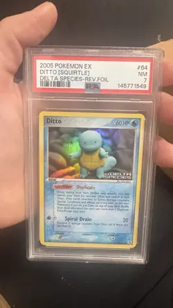 Pokemon EX Delta Species Ditto Squirtle STAMPED Reverse Holo 64/113 - Image 2