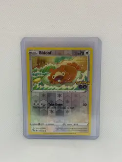2022 Pokemon Go: Bidoof (Peelable Ditto) Reverse Holo #059/078 NM - Image 1