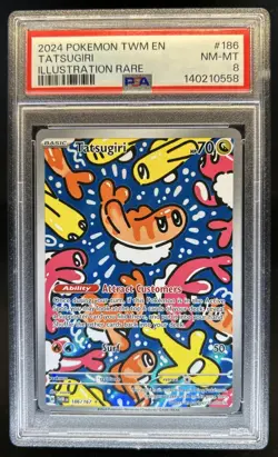2024 Pokemon Twilight Masquerade Tatsugiri #186/167 PSA 8 - Image 1