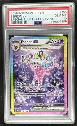 2025 Pokemon Prismatic Espeon ex Special Illustration Rare #155/131 PSA 10 - Image 1