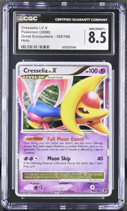 Pokemon Cresselia LV.X 103/106 Great Encounters Holo - CGC 8.5 - Image 1