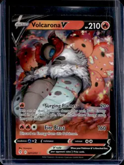 2021 Pokemon SWSH Evolving Skies Volcarona V #021/203 - Image 1