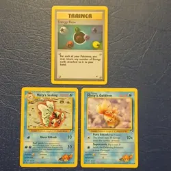 Pokemon TCG Gym Heroes Lot Misty's Seaking Goldeen Energy Flow 2000 Vintage - Image 1