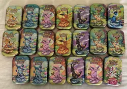 Pokemon 20 EMPTY Prismatic Evolution Eevee Eeveelutions TCG Mini Tin Bundle Lot - Image 1