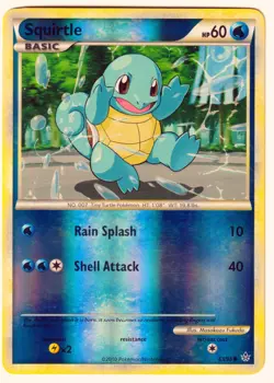 Squirtle 63/95 Reverse Holo Common Unleashed 63/95 LP Pokemon TCG - Image 1