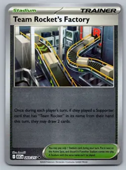 2026 Pokemon Ascended Heroes Team Rocket's Factory 203/217 Trainer Stadium Holo - Image 1