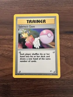Sabrina's Gaze 125/132 Gym Heroes Regular Vintage Common Pokemon NM - Image 1