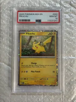2025 Pokemon m24 EN Mcdonalds Promo Pikachu PSA 10 #002/015 - Image 1