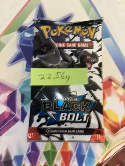 Heavy! 22.56g Pokemon TCG SV 10.5 Black Bolt Booster Pack Sealed! - Image 2