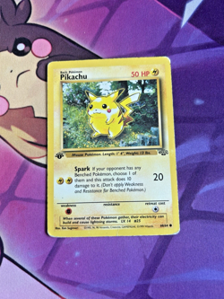 Pikachu - 60/64 [Jungle] Pokemon TCG - 1ST EDITION - vintage - HP - Image 1