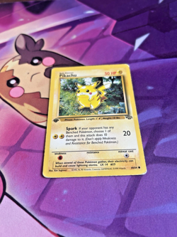 Pikachu - 60/64 [Jungle] Pokemon TCG - 1ST EDITION - vintage - HP - Image 3
