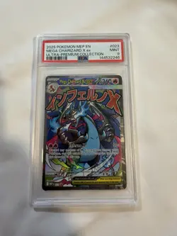2025 POKEMON MEP EN-ME BLACK STAR PROMO #023 MEGA CHARIZARD X EX PSA 9 - Image 1