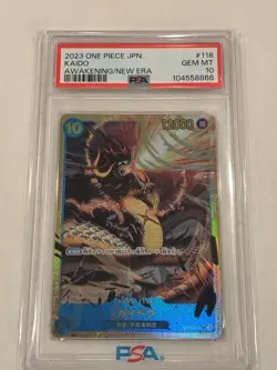 One Piece CCG Kaido Awakening of the New Era Japanese OP05-118 PSA 10 Gem Mint - Image 1