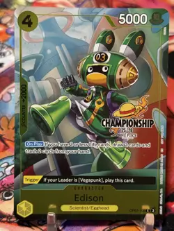 EDISON - One Piece TCG OP07-100 - PROMO Championship Series 25-26 - Celebration - Image 1