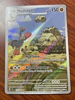 Pokemon card - Mudsdale 175/162 -Temporal Forces - Illustration Rare - Holo NM - Image 2