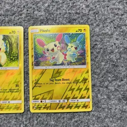 Pokemon Minun Plusle Lot Reverse Holo Shining Legends 33/74 34/74 Card TCG - Image 3