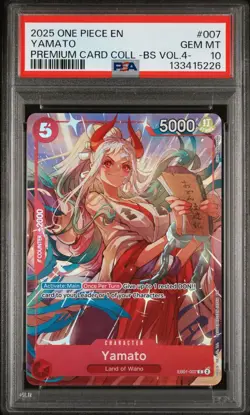 2025 ONE PIECE #007 PREMIUM CARD COLLECTION BEST SELECTION VOL 4 YAMATO PSA 10 - Image 1