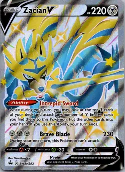 Zacian V (Shiny) Promo SWSH: Sword & Shield Promo Cards SWSH292 NM - Image 1