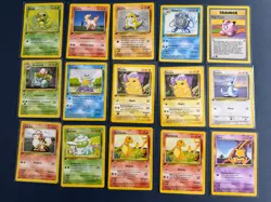 1st Edition German Base Set Pokemon Card Lot Pikachu 5/102, Ivysaur 30 LP/MP - Image 1