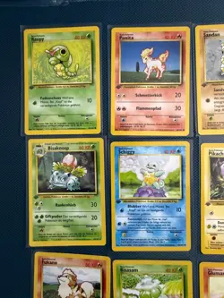 1st Edition German Base Set Pokemon Card Lot Pikachu 5/102, Ivysaur 30 LP/MP - Image 2