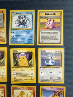 1st Edition German Base Set Pokemon Card Lot Pikachu 5/102, Ivysaur 30 LP/MP - Image 4