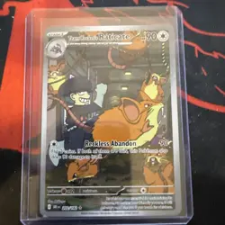 Pokemon TCG Team Rockets Raticate Card 202/182 Destined Rivals Illustration Rare - Image 1