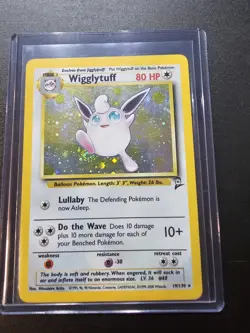 Pokemon TCG Card English Holo Rare Wigglytuff Jungle Set No Symbol Error 16/64 - Image 1