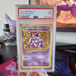 Pokemon Nidoking Evolutions Holo Rare 45/108 150 HP PSA 9 English TCG Card - Image 1