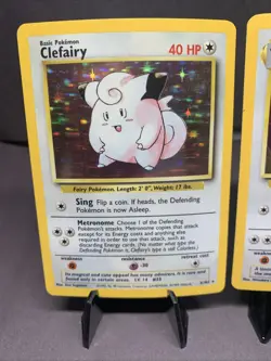 Pokemon TCG Clefable & Clefairy 2 Card Holo Rare Lot Jungle & Base Set 1999 WOTC - Image 2
