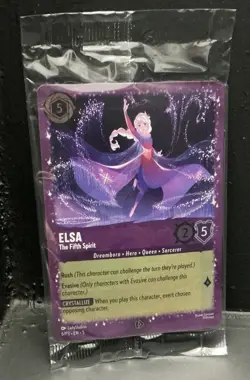 Disney Lorcana Elsa The Fifth Spirit Promo Card 6/p3 Glitter Foil Sealed - Image 1