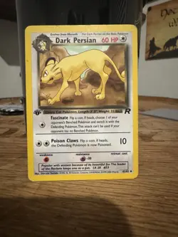 Pokemon Dark Persian Team Rocket 1st Edition WOTC Rare Card 42/82 English LP - Image 1