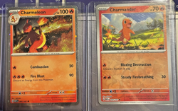 Pokemon card PAIR - Charmeleon #5 AND Charmander #4 - Scarlet & Violet 151 - Image 1