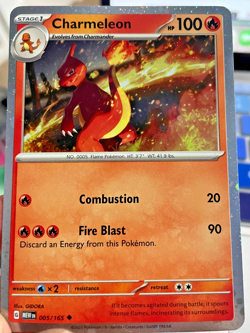 Pokemon card PAIR - Charmeleon #5 AND Charmander #4 - Scarlet & Violet 151 - Image 3