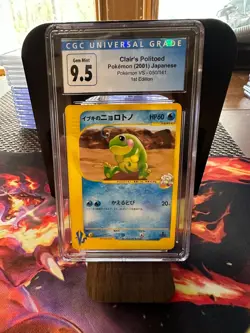 Clair’s Politoed 50/141-JAPANESE VS 2001 1st edition Pokemon card CGC 9.5 Mint - Image 1