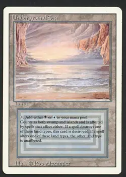 ***Underground Sea (Light Bend)*** MTG Revised Magic Kid Icarus - Image 1