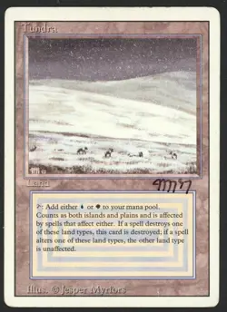 ***Tundra Signed (Light Indents)*** MTG Revised Magic Jesper Myrfors Kid Icarus - Image 1