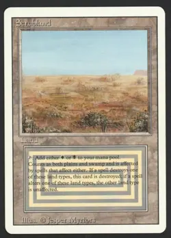 ***Scrubland*** MTG Revised Magic Kid Icarus - Image 1