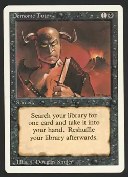 ***Demonic Tutor*** MTG Revised Magic Kid Icarus - Image 1