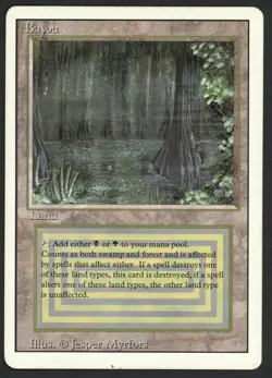 ***Bayou (Light Indent)*** MTG Revised Magic Kid Icarus - Image 1