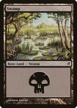 Swamp (#293) - Foil Lorwyn HP MTG - Image 1
