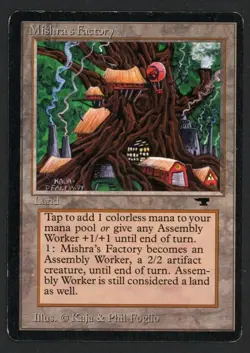 ***Mishra's Factory Summer (Heavy Indent)*** MTG Antiquities Magic Kid Icarus - Image 1