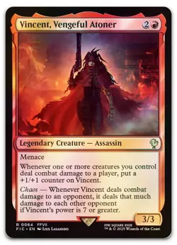 Vincent, Vengeful Atoner (Surge Foil) #64 (NM) Final Fantasy FIC Magic MTG - Image 1