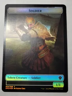Dragon/Soldier Token -Double-Sided Foil- Dominaria United DMU 4/10 mtg LP - Image 2