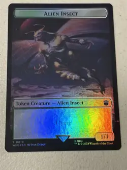 mtg foil token Fish // Alien Insect, 0010/0019, Doctor Who, unplayed - Image 2