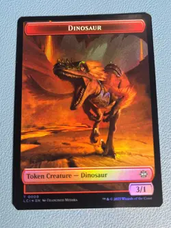 MTG Ixalan Gnome // Dinosaur (0009) Double-Sided Token Foil LCI NM - Image 2