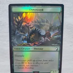 Copy Dinosaur (001) Double-Sided Token The Lost Caverns of Ixalan Foil MTG - Image 3